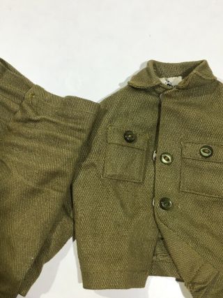 Vintage 1964 Hasbro Gi Joe Action Soldier Fatigue Shirt Pants Uniform Japan Tag