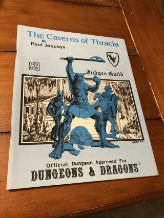 The Caverns Of Thracia Fantasy Supplement For D&d Rpg Judges Guild