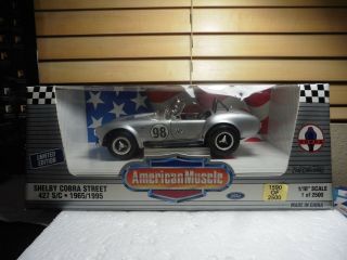 Ertl 1965 American Muscle Shelby Cobra 427 S/c 1:18 Diecast Car Silver