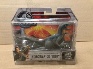 Jurassic World Attack Pack Velociraptor Blue Posable Dinosaur