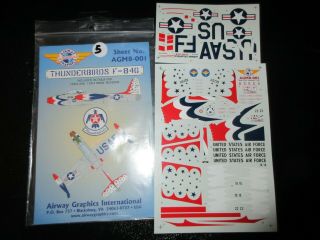 Airways Graphics Decals 1/48th Scale Thunderbirds F - 84g Decals Agm - 8