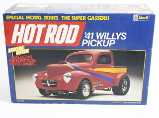 1941 Willys Hot Rod Pickup Truck Vintage Revell 1:25 Model Kit 7118 Complete Box