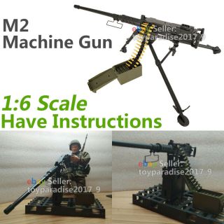 1/6 1:6 Us Army Military M2.  50 Cal Browning Heavy Machine Gun Model Black