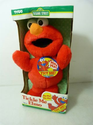 1996 Tyco Sesame Street Tickle Me Elmo 15 " Toy Interactive Plush Toy Nib