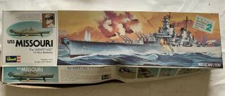 1977 Revell Uss Missouri " The Mighty Mo " Us Navy Battleship Model Kit H - 301