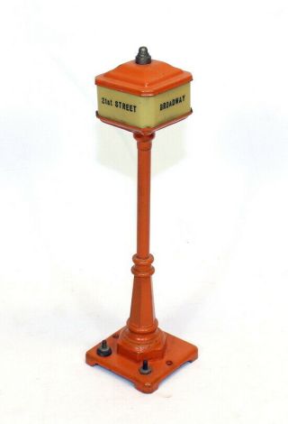 Prewar Lionel 57 Lamp Post Orange