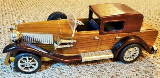 Classic Rolls Royce - Rare - Model Car - Carved Out Of Wood - Early 1920 