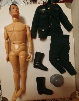 1964 Hasbro Gi Joe 1967 Soldier Of The World German W/ Uniform,  Helmet & Boots