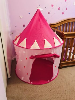 Kids Play Tent Little Princess Castle Indoor Outdoor Girls Playhouse Toddler Toy