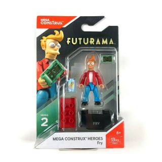 Mega Construx Heroes set of 2 Bender and Fry Futurama Action Figures Series 2 3