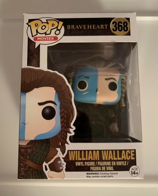 William Wallace Braveheart Funko Pop Vinyl With Protector.  Rare Vaulted