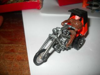 Hot Wheels Rrrumblers Revolution Motorcycle From Hong Kong With Brown Rider