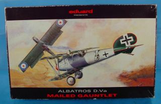 1/48 Scale Eduard 8030 Albatros D.  Va Malied Gauntlet Model Airplane Started Kit