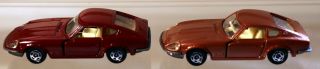 Dte 2 Japan Tomy Tomica Pocket Cars No.  58 Maroon & Brown Nissan Fairlady 240zg