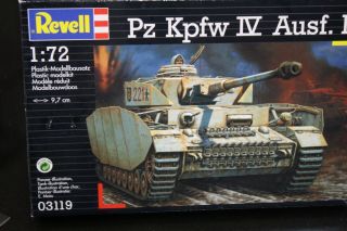 1/72 Revell Pz Kpfw Iv Ausf.  H German Wwii Detail Model Tank