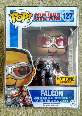 Falcon Funko Pop 127 Hot Topic Exclusive With Protector