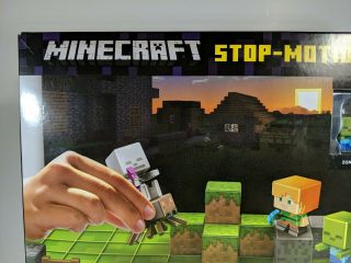 NIB Mattel Mojang Minecraft Stop - Motion Movie Creator Kit w/ 4 Exclusive Figures 3