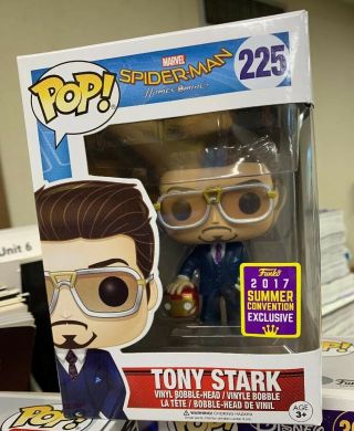 Funko Pop Spider - Man Homecoming Tony Stark 2017 Convention Exclusive Figure