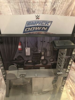 WWE Raw Smackdown lighted Ultimate Entrance Stage Playset ring wrestling figures 7