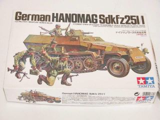 1/35 Tamiya Hanomag German Sdkfz251/1 Half Track Armor Plastic Scale Model Kit