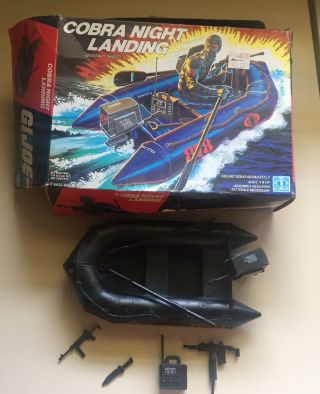 Vtg 1985 Gi Joe Cobra Night Landing Boat Toy Hasbro Vintage