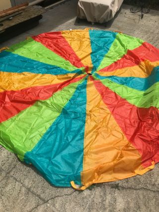 9 Ft Play Parachute For Kids 16 Resistant - Handles Indoor Outdoor Game
