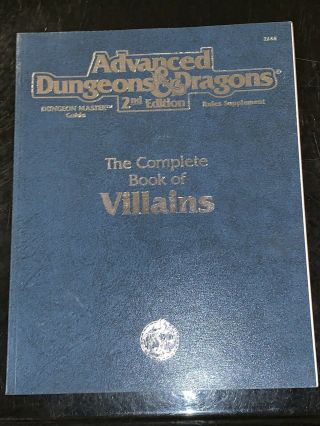 Ad&d: The Complete Book Of Villains - Tsr 2144