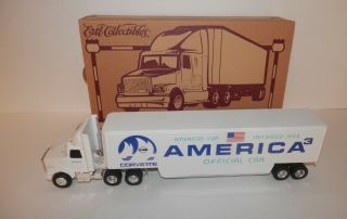 Ertl Collectibles 1:64 American White Gmc Cab With Trailer T467