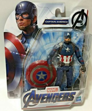 Marvel Avengers Endgame Mcu Captain America W/ Shield 6in Figure Wave 2