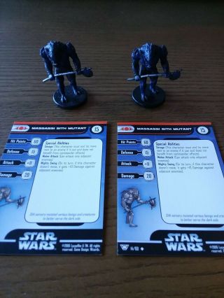 Star Wars Miniatures 14 Massassi Sith Mutant Le Blue Paint Promo
