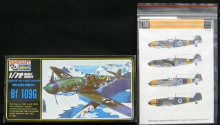 1/72 Hasegawa Models Messerschmitt Bf - 109g - 6 With Sbs Models Decal Set