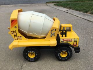 Mighty Tonka Cement Mixer Truck Turbo Diesel 1983 - 1988 Vtg Yellow