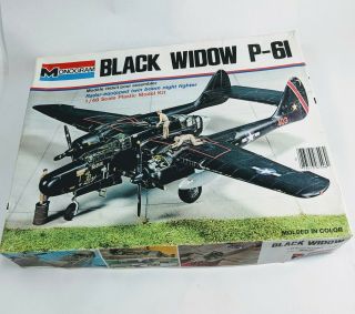 Monogram Black Widow P - 61 Plane Jet Model 1:48 Scale 7546