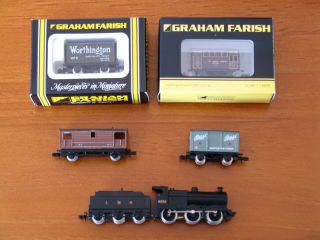 Graham Farish Grafar N Gauge/scale Lms 0 - 6 - 0 Fowler 4f 4232 Loco & Mixed Wagons