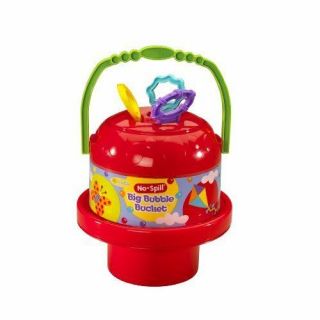 Little Kids No Spill Big Bubble Bucket,  Easy Carry Handle,  Colors May Vary
