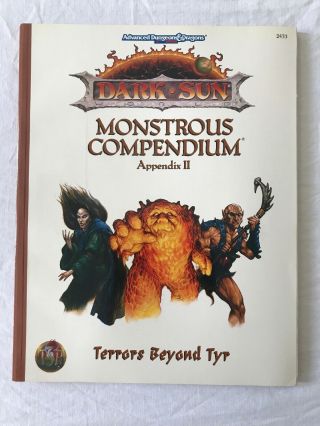 Dark Sun - Monstrous Compendium Appendix Ii - Terrors Beyond Tyr - Ad&d 2nd