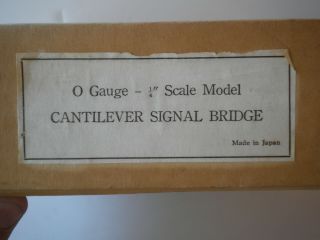 Max Gray 1042 O Scale BRASS Cantilever Signal Bridge EX/Box Japan ? 4