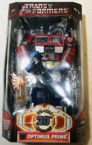 Hasbro Transformers: 20th Anniversary Battle Optimus Prime With 1984 Cards