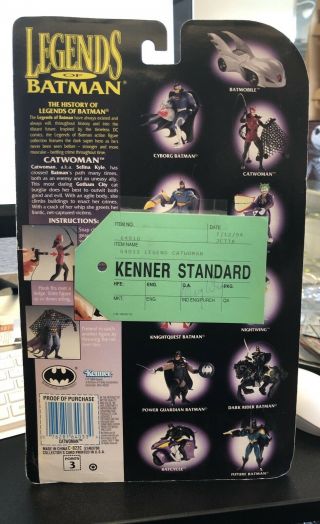 Rare Kenner Prototype Catwoman Legends of Batman Green Tag Sample 2