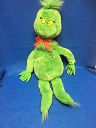The Grinch Who Stole Christmas 27” Macys Large Stuffed Plush By Dr.  Suess 1997