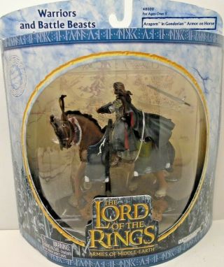 Lord Of The Rings Warriors & Battle Beasts,  Aragon In Gondorian Armor On Horse