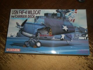 Dragon Usn F4f - 4 Wildcat With Carrier Deck Model 1/72