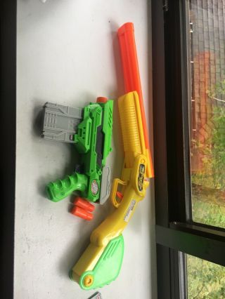 Buzz Bee Toys Air Blasters Double Shot Shotgun 26 " And Air Zone