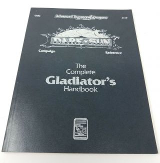 Advanced Dungeons & Dragons 2nd Edition The Complete Gladiators Handbook D&d