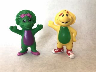 Vtg Pbs Barney Friends,  Bj & Baby Bop Figures Toy Figures Cake Toppers Dinosaurs