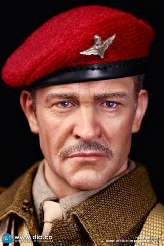 Did Roy Ww2 British Red Devils Commander Head Only Sean Connery 1/6 Scale