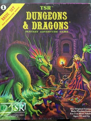 Dungeons And Dragons Basic Set Tsr 1011 1980 Fantasy Adventure Game