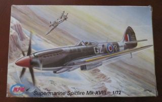 Mpm 1/72 Supermarine Spitfire Mk.  Xviii Fighter Kit.