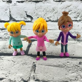 Alvin & The Chipmunks The Chipettes Brittany Jeanette Eleanore Figures By Mattel