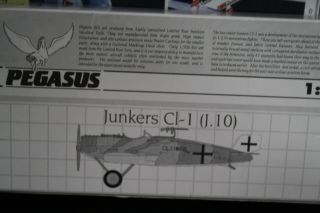 1/72 Pegasus Junkers C1 - 1 (j.  10) German Wwi Fighter Detail Model W/white Metal